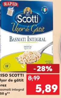 RISO SCOTTI Uşor de gătit orez basmati integral 250 g