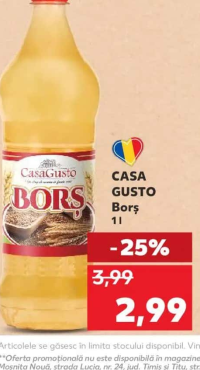 CASA GUSTO Borş 1 l