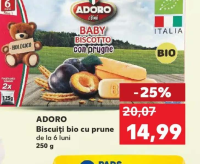 Adoro Biscuiți bio cu prune 250 g