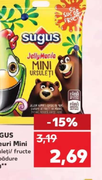 Sugus JellyMania Jeleuri Mini ursuleți / fructe de pădure 30 g