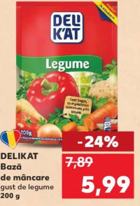 DELIKAT Bază de mâncare gust de legume 200 g