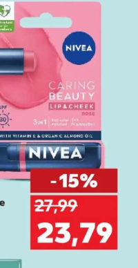 NIVEA Balsam pentru buze și obraji SPF 30 rose / nude 1 buc