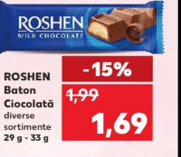 Roshen Baton Ciocolată diverse sortimente 29 g - 33 g