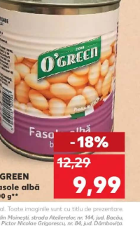 O'GREEN Fasole albă 800 g