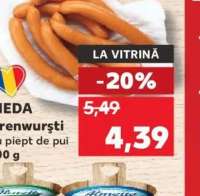 Meda Crenvurști cu piept de pui 100 g