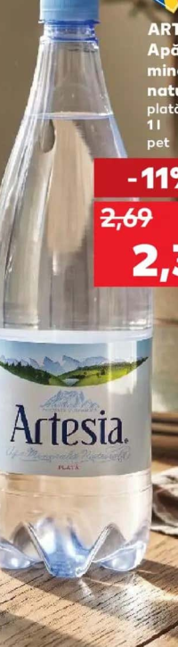 Artesia Apă minerală naturală plată 1l pet