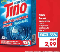 TINO Pudră anticalcar pentru mașina de spălat rufe 500 g