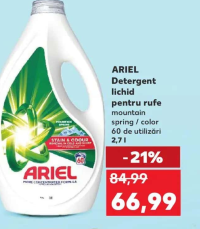 ARIEL Detergent lichid pentru rufe mountain spring / color 60 de utilizări 2,7 l