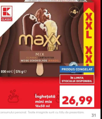 K-Classic maxx mini Înghețată mini mix 16x50 ml