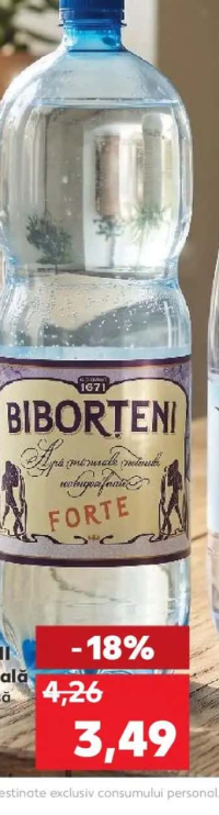 Biborteni Apă minerală carbogazoasă forte 2l pet