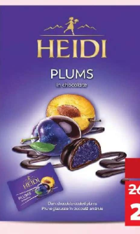 HEIDI Prune în ciocolată 185 g