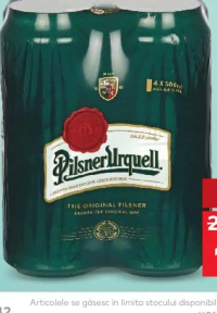 Pilsner Urquell Bere blondă 4,4% alcool 4 x 0,5 l