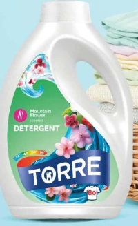 Torre Detergent gel pentru rufe flori de munte / lavandă 80 de utilizări 3,6 l