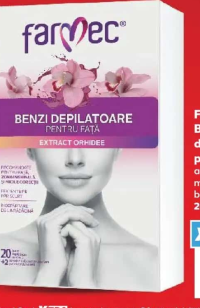 FARMEC Benzi depilatoare pentru față argan / orhidee / matcha și bambus 20 bucăți