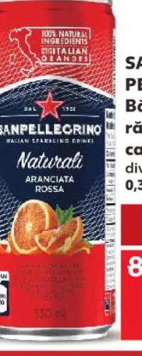 SAN PELLEGRINO Băutură răcoritoare carbogazoasă diverse sortimente 0,33 l