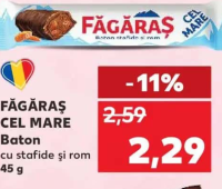 Făgăraș Cel Mare Baton cu stafide și rom 45 g