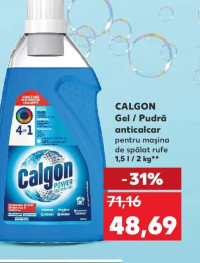 CALGON Gel / Pudră anticalcar pentru mașina de spălat rufe 1,5 l / 2 kg
