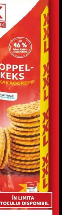 K-Classic Biscuiți sandwich cremă cacao 600 g