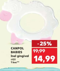 Canpol Babies Inel gingival oiță 1 buc