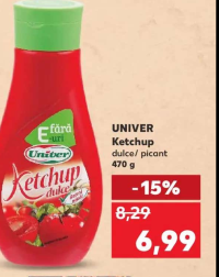 UNIVER Ketchup dulce/ picant 470 g