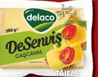 DELACO Cașcaval DeSenviș natur/afumat 46% grăsime 350 g