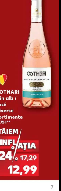 Cotnari Vin alb / rosé diverse sortimente 0.75 l