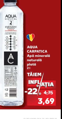 AQUA CARPATICA Apă minerală naturală plată 2 l