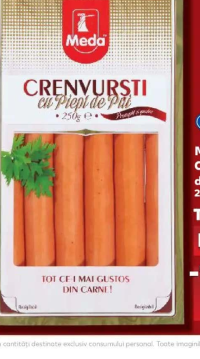 MEDA Crenvurști din piept de pui 250 g
