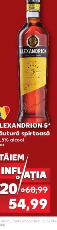 Alexandrion 5* Băutură spirtoasă 37.5% alcool 1 l