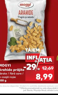 MOGYI Arahide prăjite sărate / fără sare / în coajă roșie 300 g