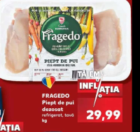 FRAGEDO Piept de pui dezosat refrigerat, tavă kg