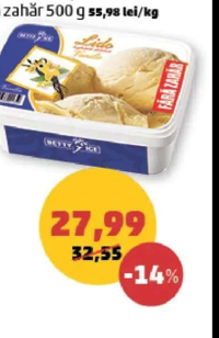 Lido Înghețată Vanilie fără zahăr 500 g