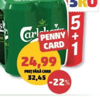 Carlsberg Bere Blondă 5,2% alcool, 5+1, 6x500 ml