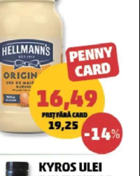Hellmann's Original Sos Maioneză 405 ml