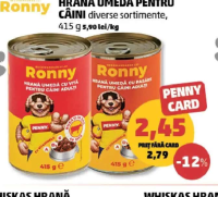 Ronny Hrană umedă pentru câini diverse sortimente 415 g