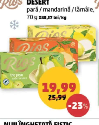 Rios Desert pară / mandarină / lămâie 70 g