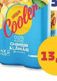 Ursus Cooler Bere fără alcool ghimbir & lămâie 4 x 500 ml