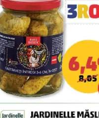 Hanul Boieresc Castraveți întregi în oțet 3-6 cm 670 g
