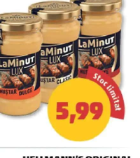 La Minut Lux Muștar clasic / iute / dulce 300 g