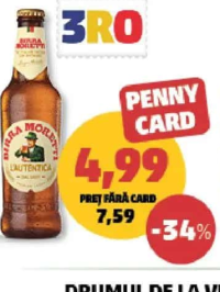 Birra Moretti Bere Blondă 4,6% alcool, 660 ml