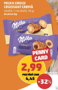 Milka Choco Croissant Cremă vanilie / ciocolată 50g