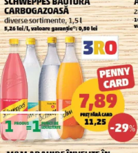 Schweppes Băutură Carbogazoasă diverse sortimente, 1.5 l