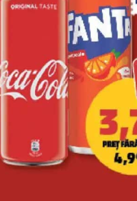Coca-Cola Original / Fanta Portocale 330 ml
