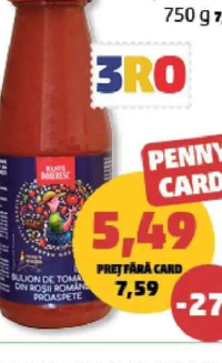Hanul Boieresc Bulion roșii proaspete 750 g