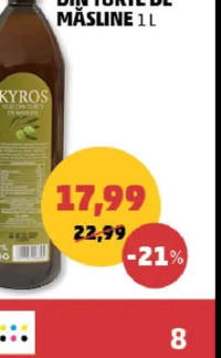 Kyros Ulei din turte de măsline 1 L