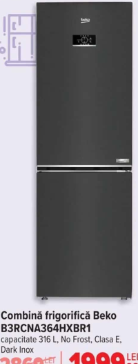 Beko Combină frigorifică B3RCNA364HXBR1 316 L