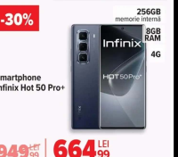 Infinix Smartphone Hot 50 Pro+, 256GB memorie internă, 8GB RAM, 4G