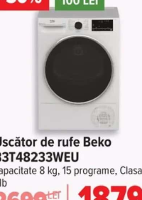 Beko Uscător de rufe B3T48233WEU 8 kg