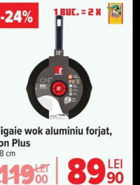 Ion Plus Tigaie wok aluminiu forjat 28 cm