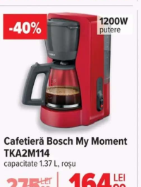 Bosch Cafetieră My Moment TKA2M114 capacitate 1.37 L, roșu